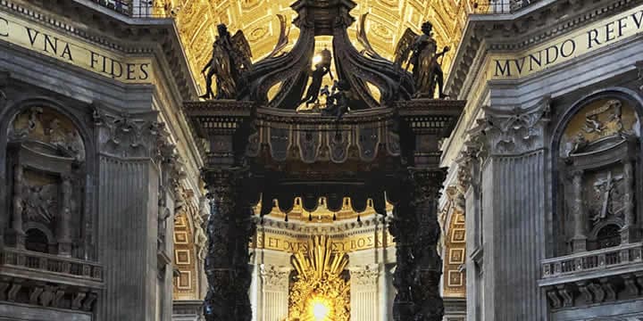 Itālijas ceļojums, Sv. Pētera krēsls - relikvija bazilikā, Mundus